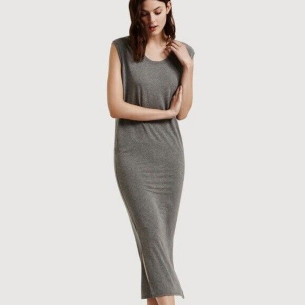 Kit And Ace Gray Everywhere Cashmere Blend Midi Dress